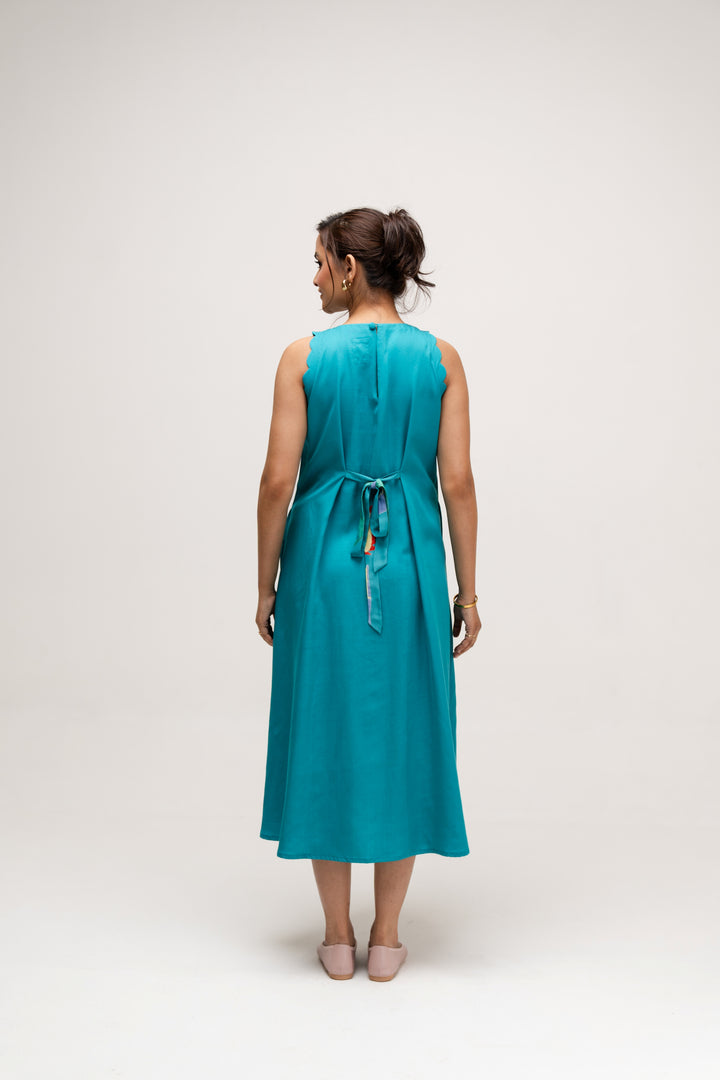 Maternity Lounge Dress in Teal