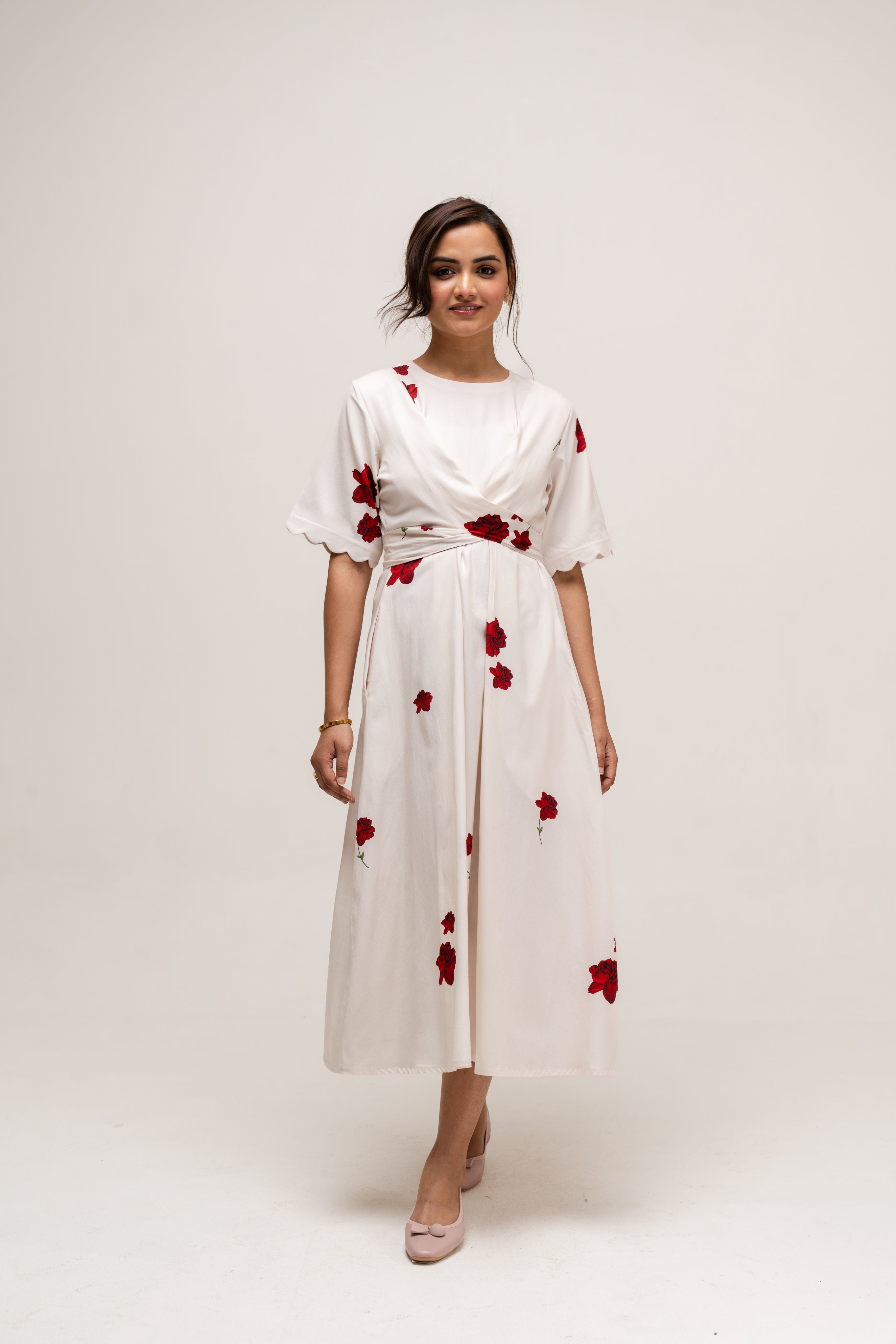 Rose Short-Sleeved Nursing Dress