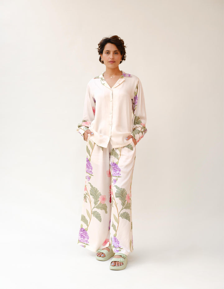 Ivory Floral Dream Pajama Co-Ords