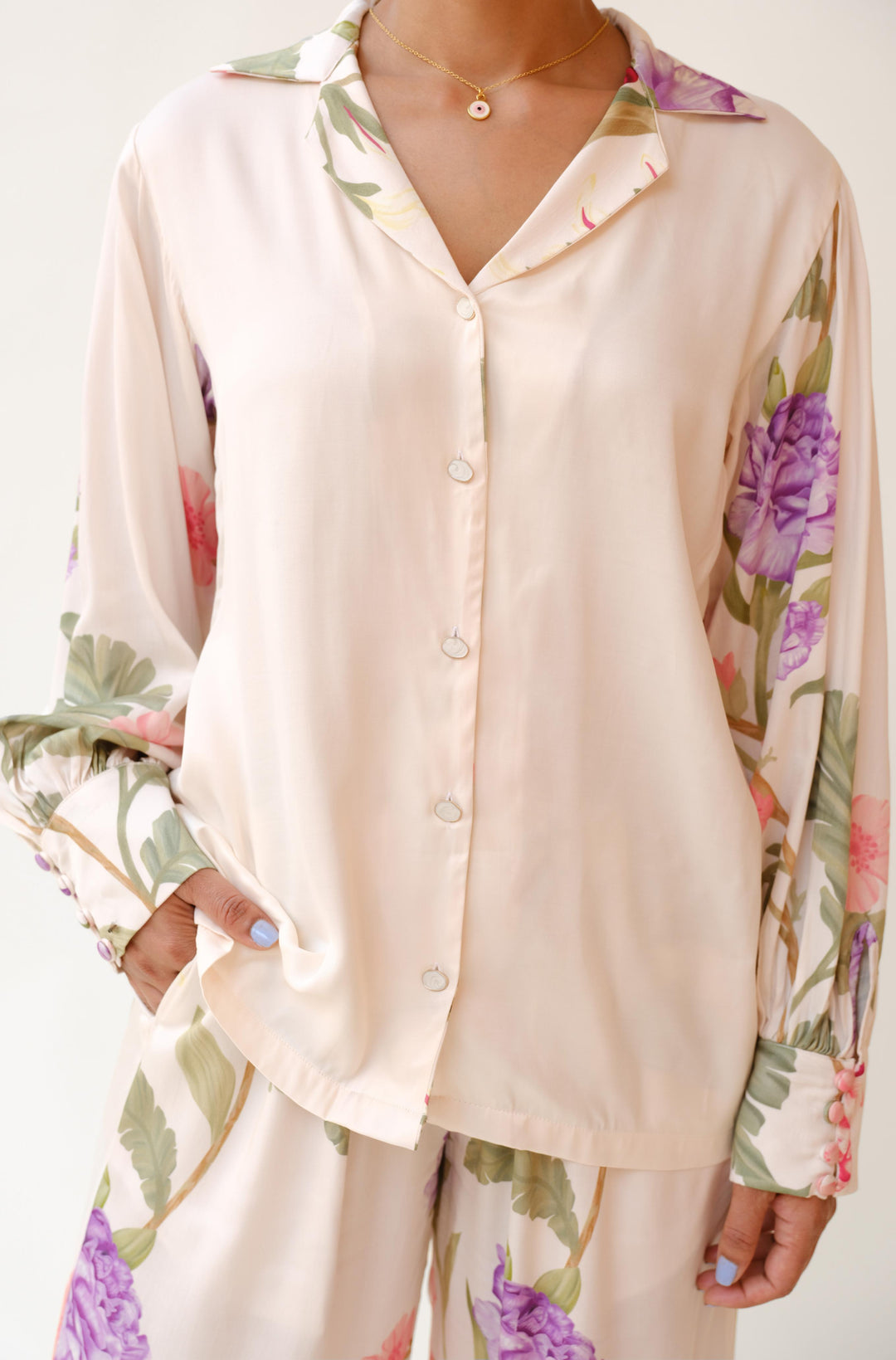 Ivory Floral Dream Pajama Co-Ords