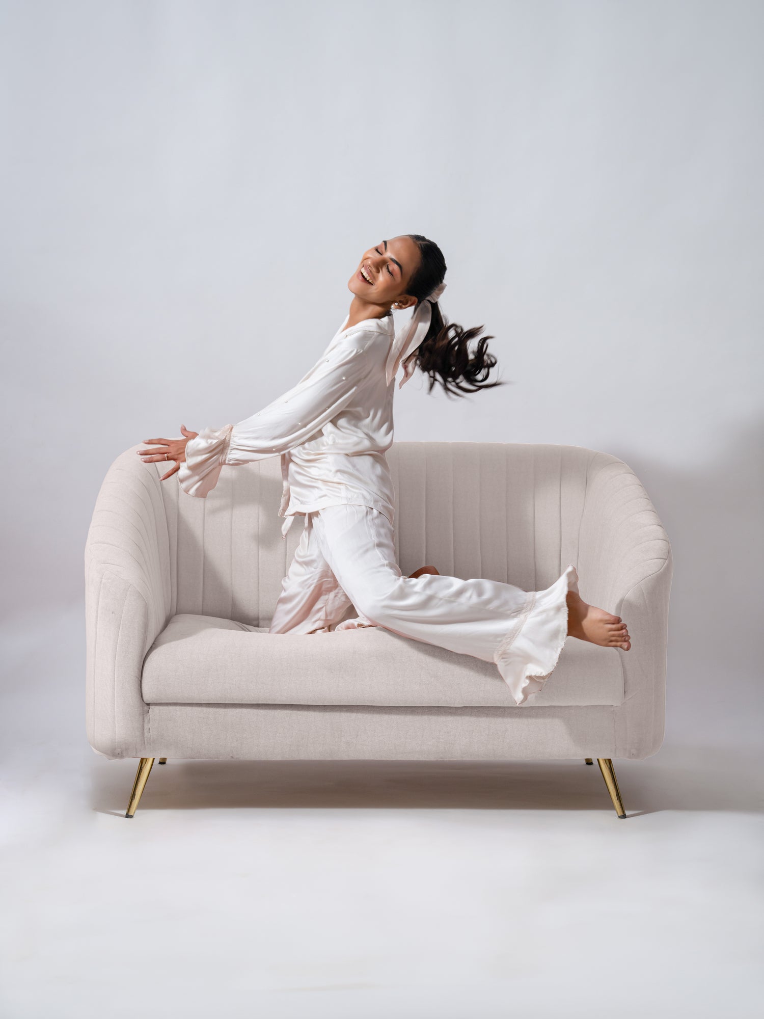 Pearl Ruffle PJ Set
