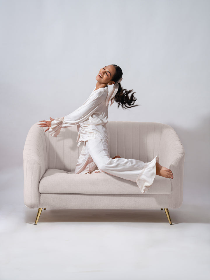 Pearl Ruffle PJ Set