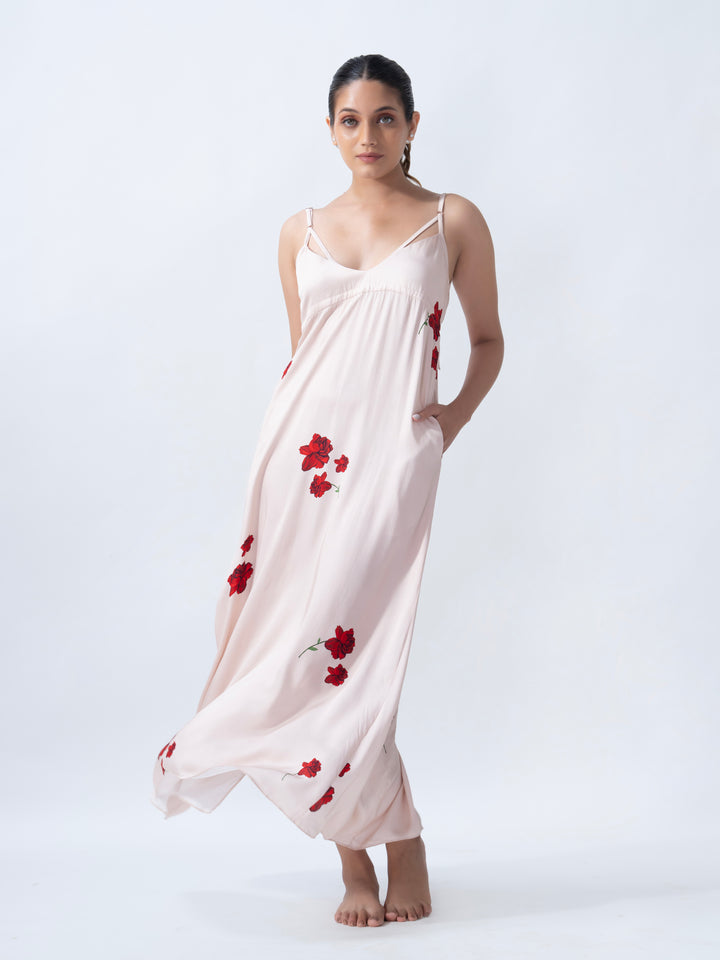Rose Sorbet Long Slip & Robe Set