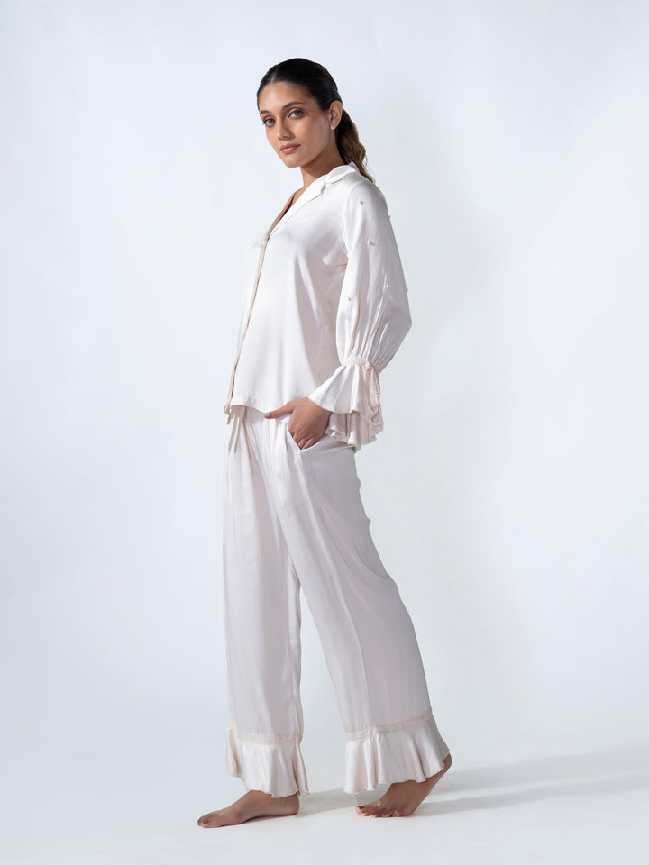 Pearl Ruffle PJ Set