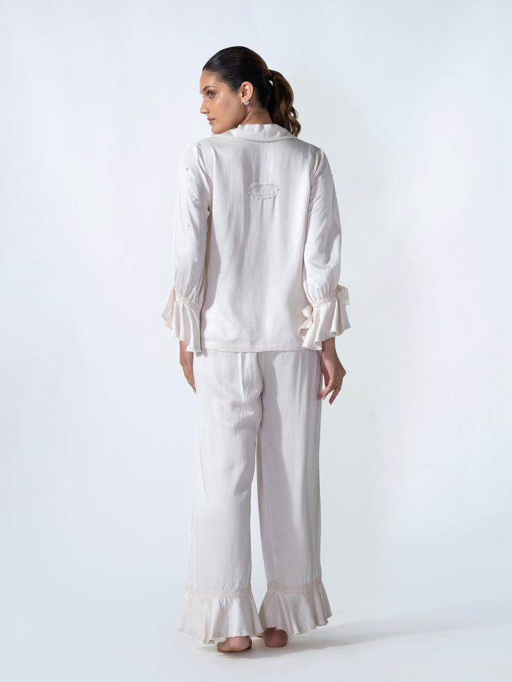 Pearl Ruffle PJ Set