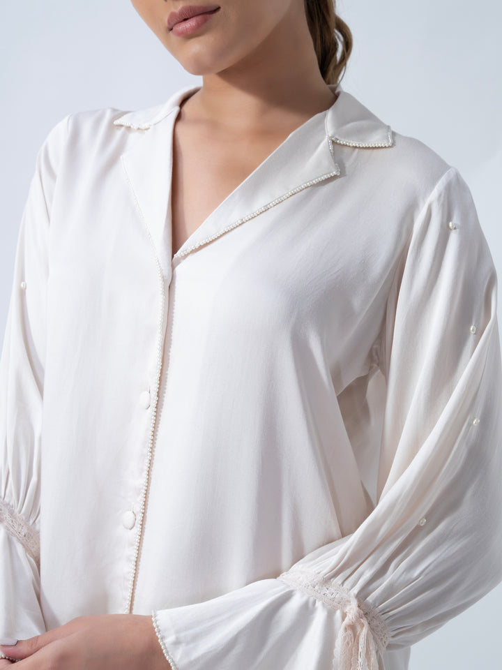 Pearl Ruffle PJ Set