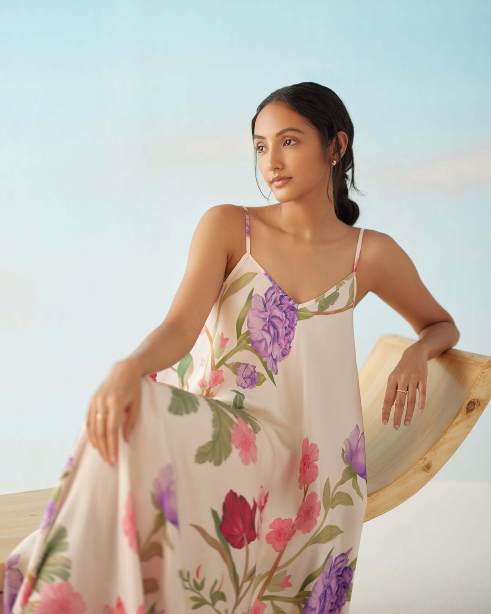 Floral Dream Lounge Cami Dress – Comfortable and Elegant Sleepwear for Women