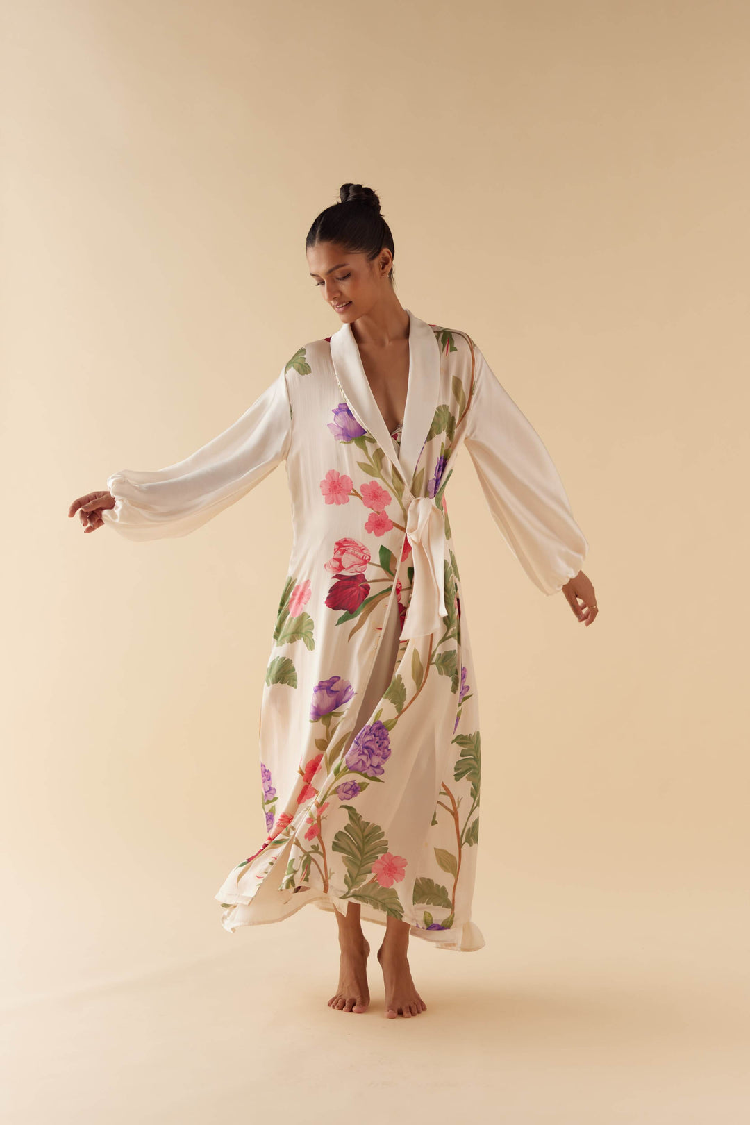 Floral Day Dream Silk Robe