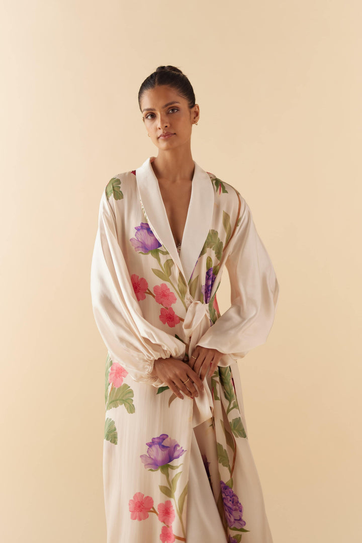 Floral Day Dream Silk Robe