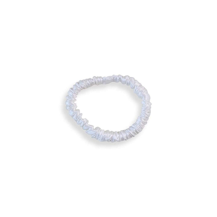 Moon White Silk Scrunchies - SleepLove