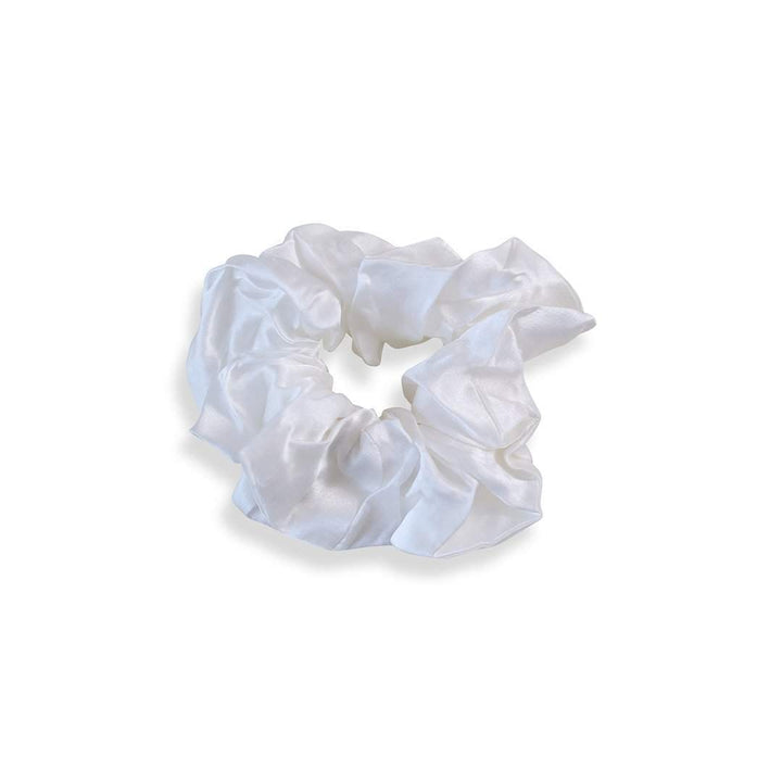 Moon White Silk Scrunchies - SleepLove