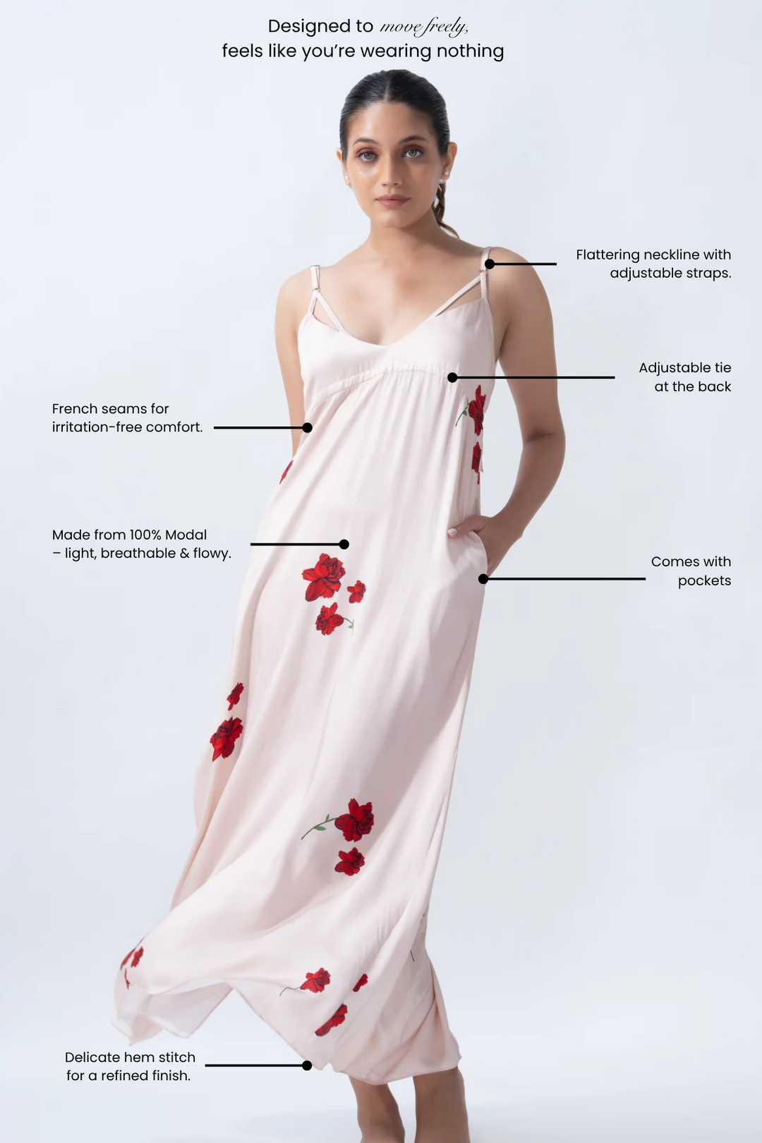 Rose Sorbet Long Slip & Robe Set