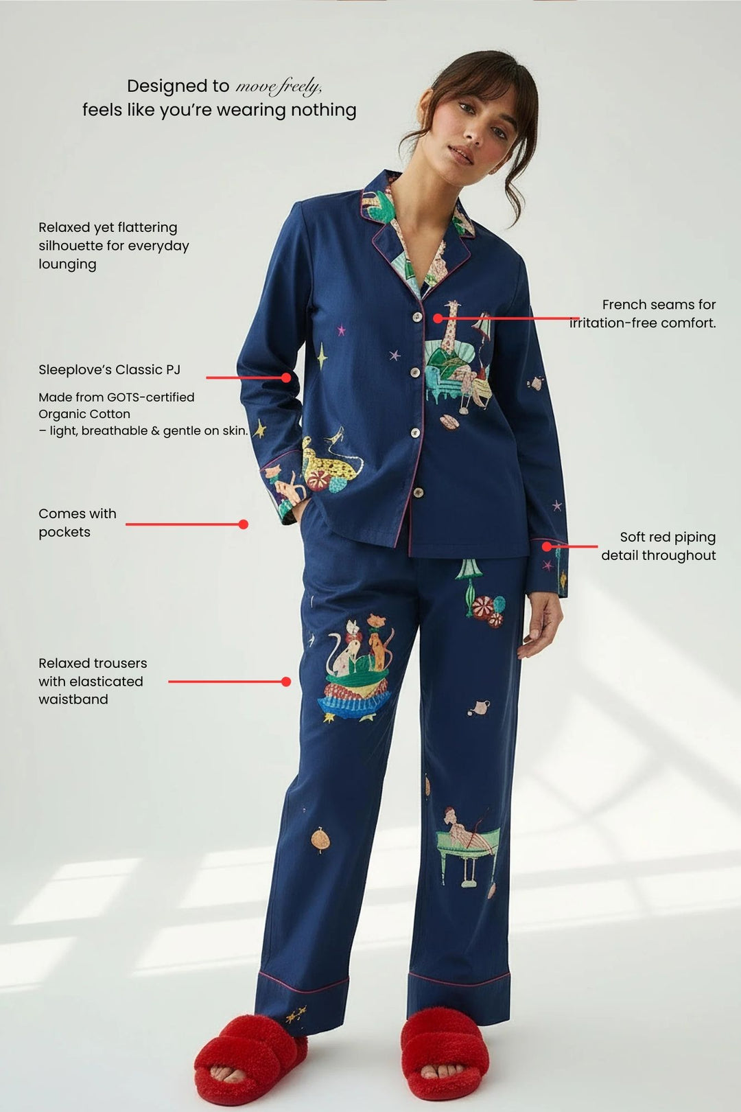 Midnight Blue Holiday PJ Set