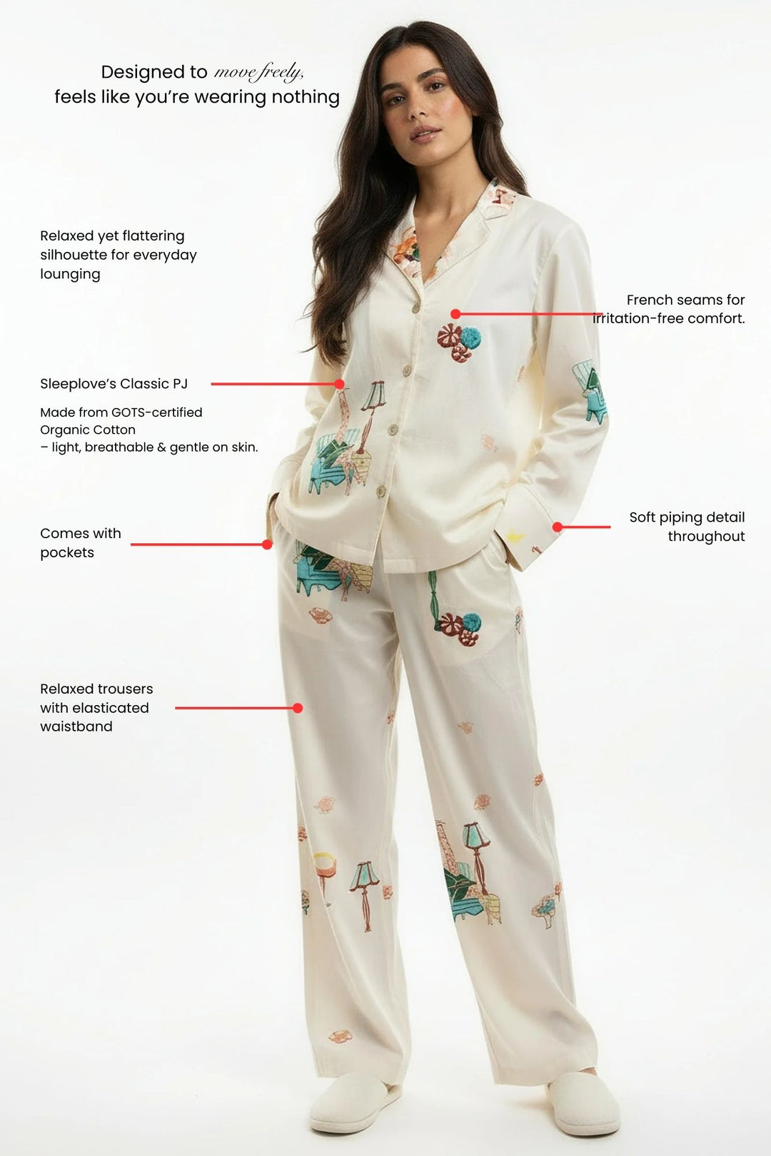 Holiday Pajama Set - Ivory