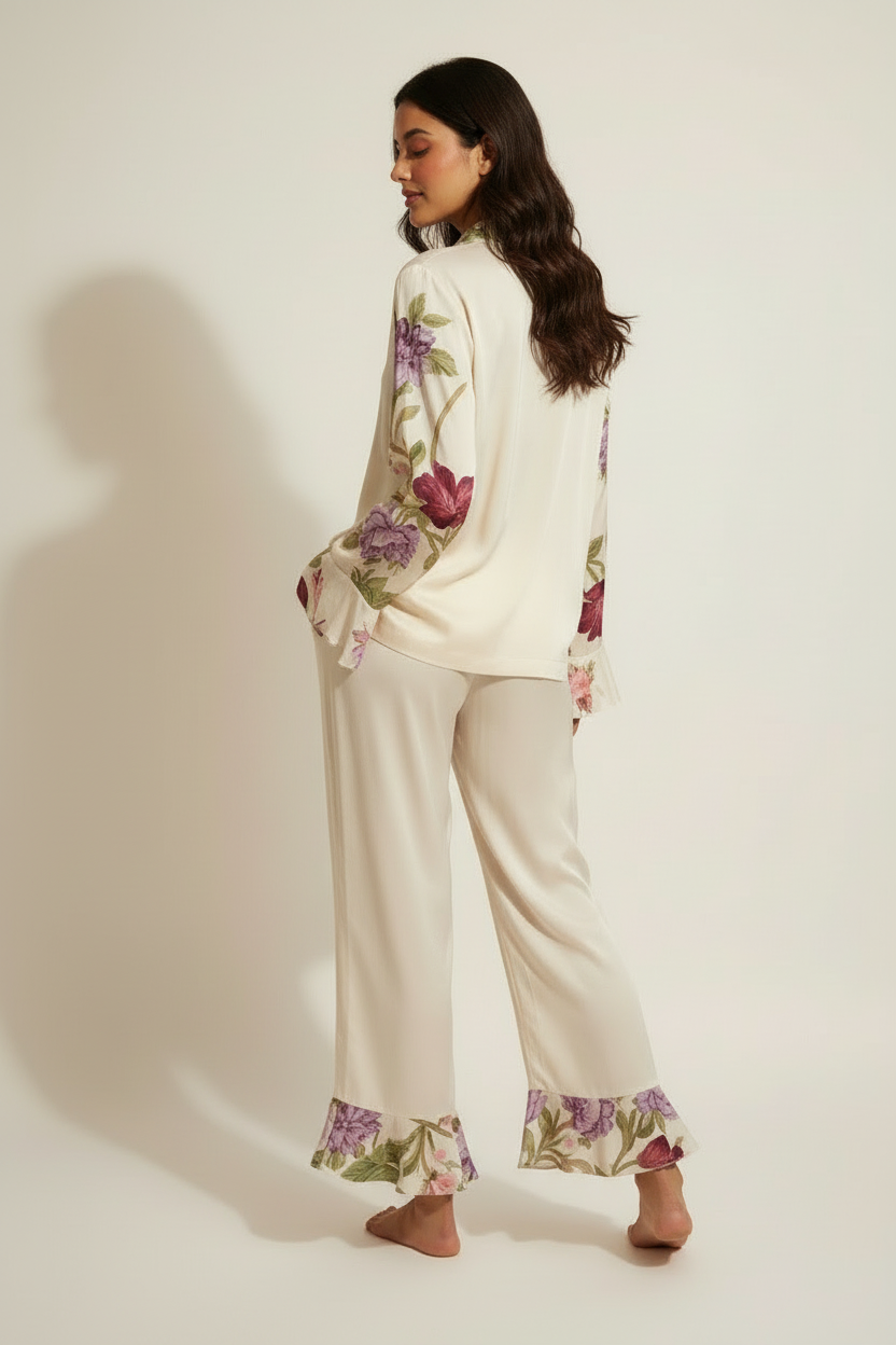 Ivory Paradise Ruffle  PJ set