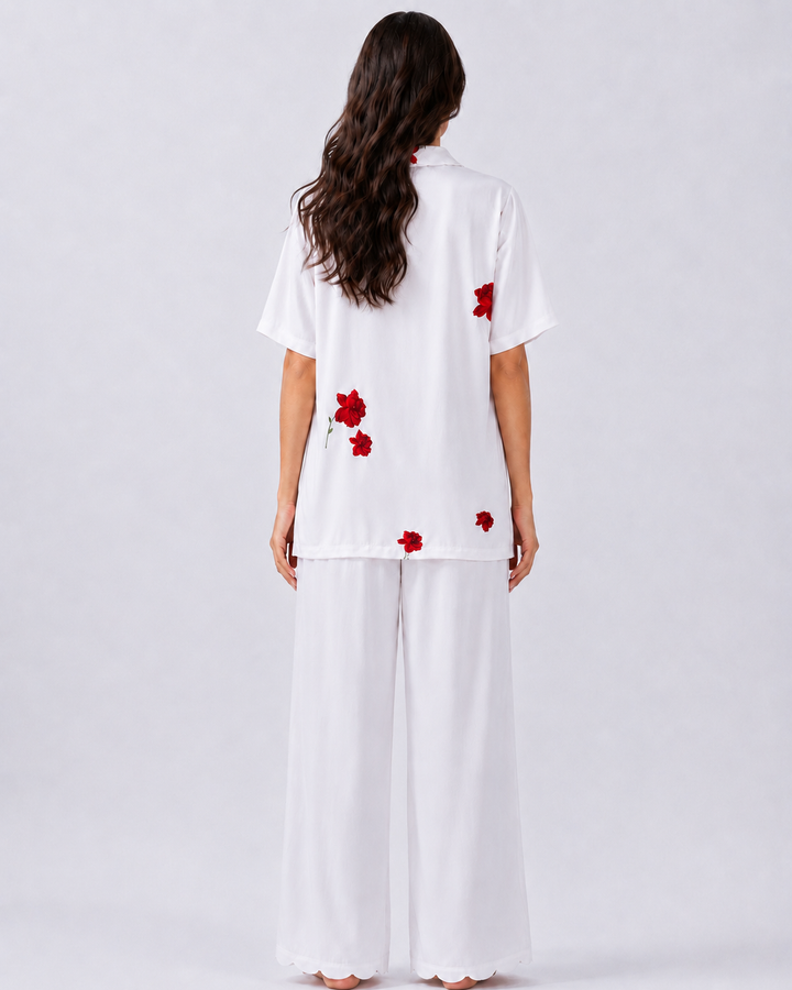 Lovers & Roses Scallop PJ Pants