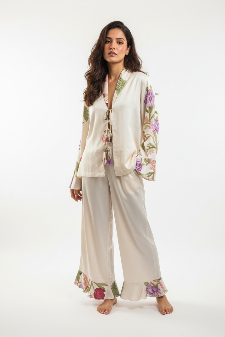 Ivory Paradise Ruffle  PJ set