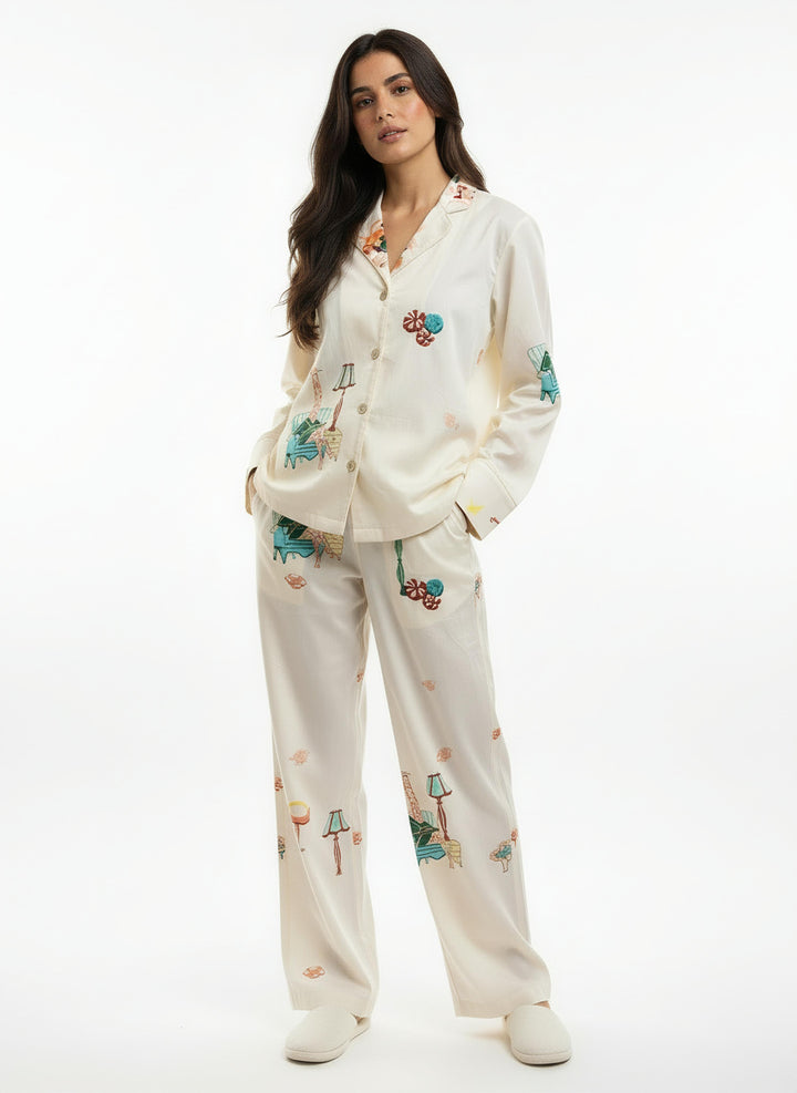 Holiday Pajama Set - Ivory