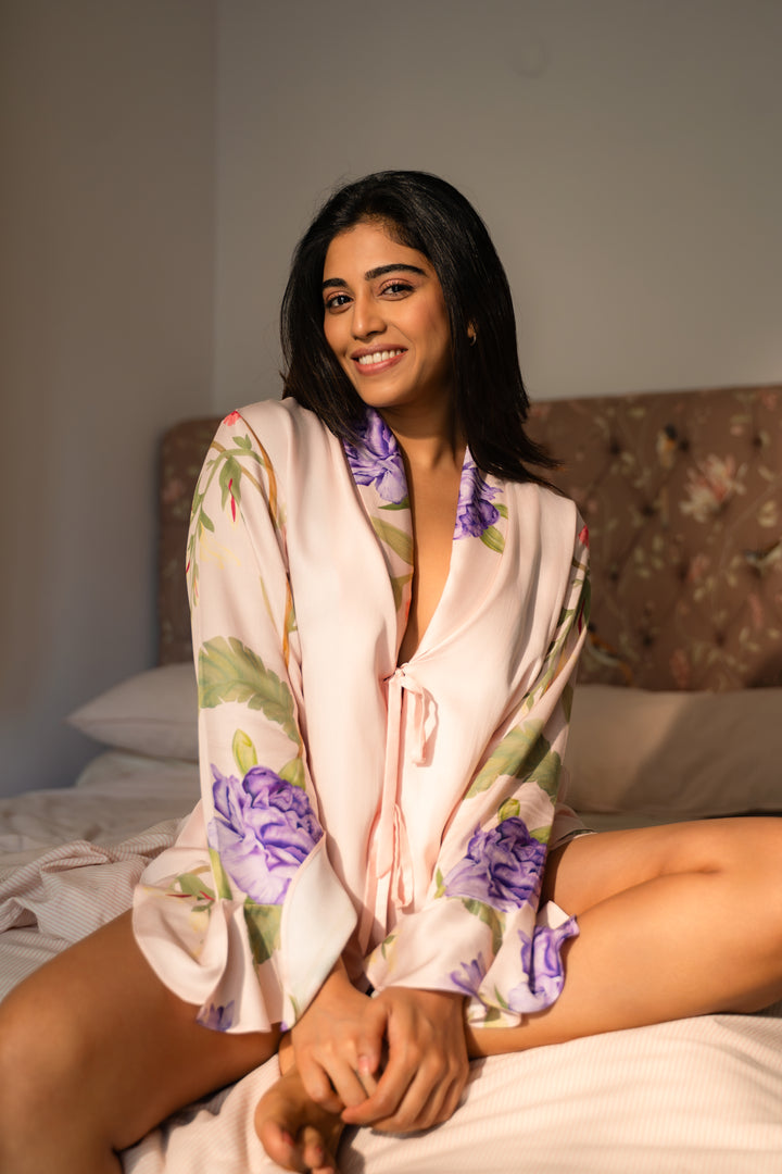 Pink Paradise Ruffle PJ Shorts Set