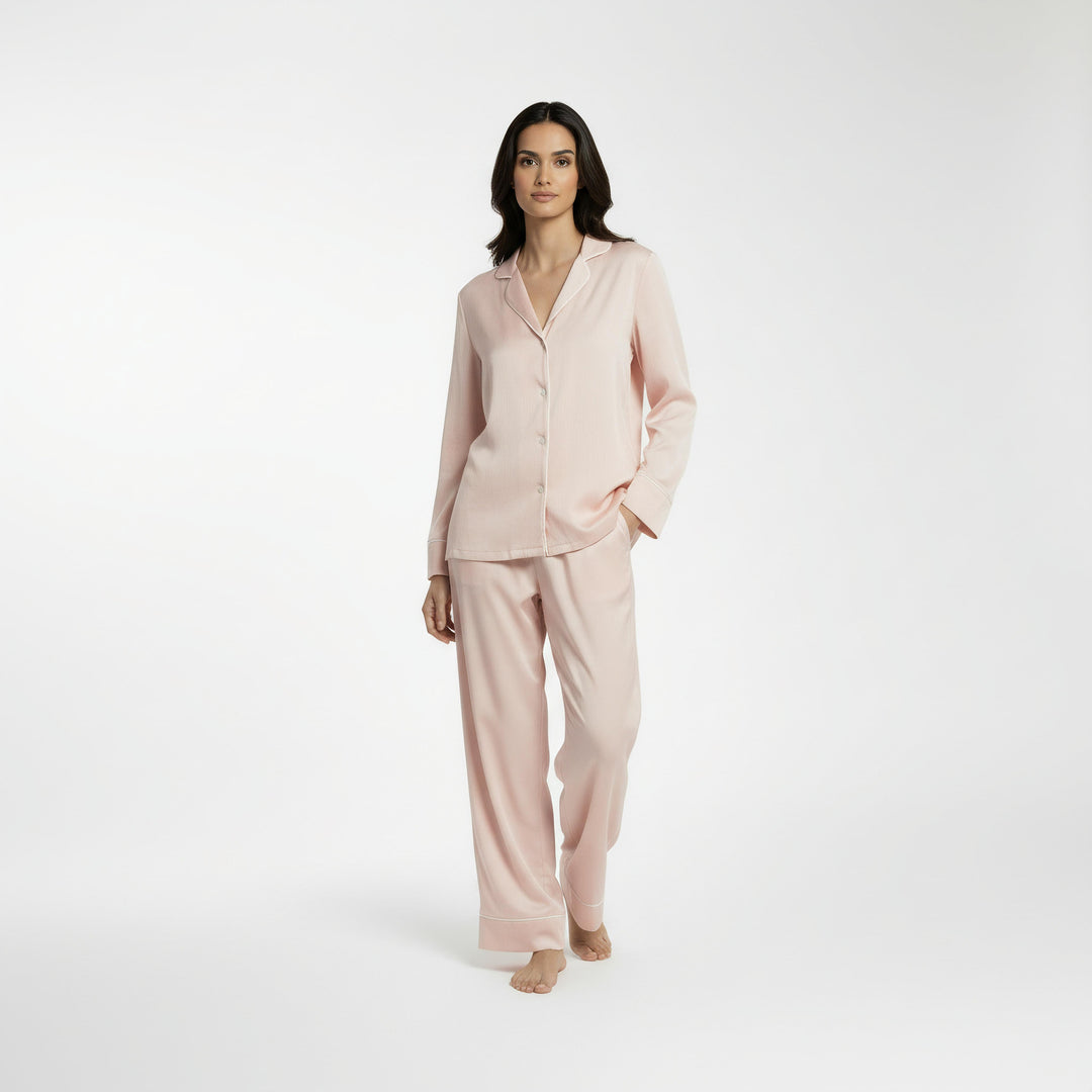 Blush Pink Solid Pajama Set