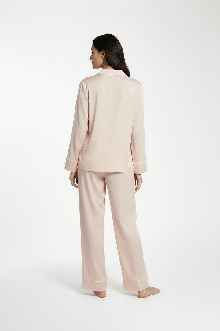 Blush Pink Solid Pajama Set