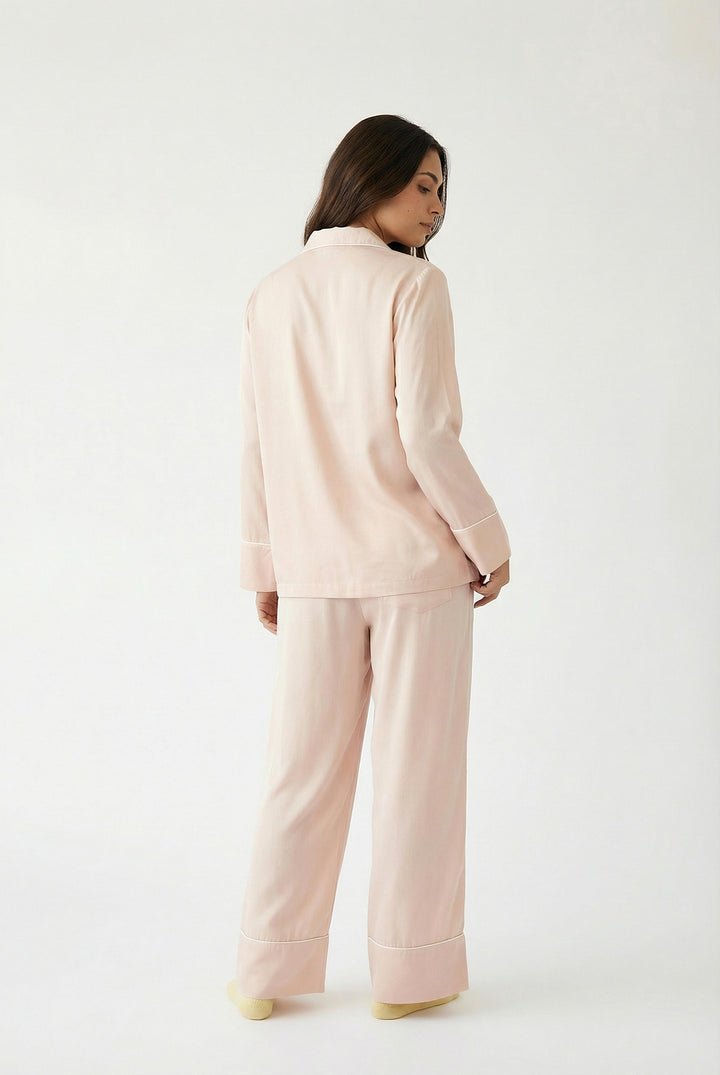 Blush Pink Solid Pajama Set