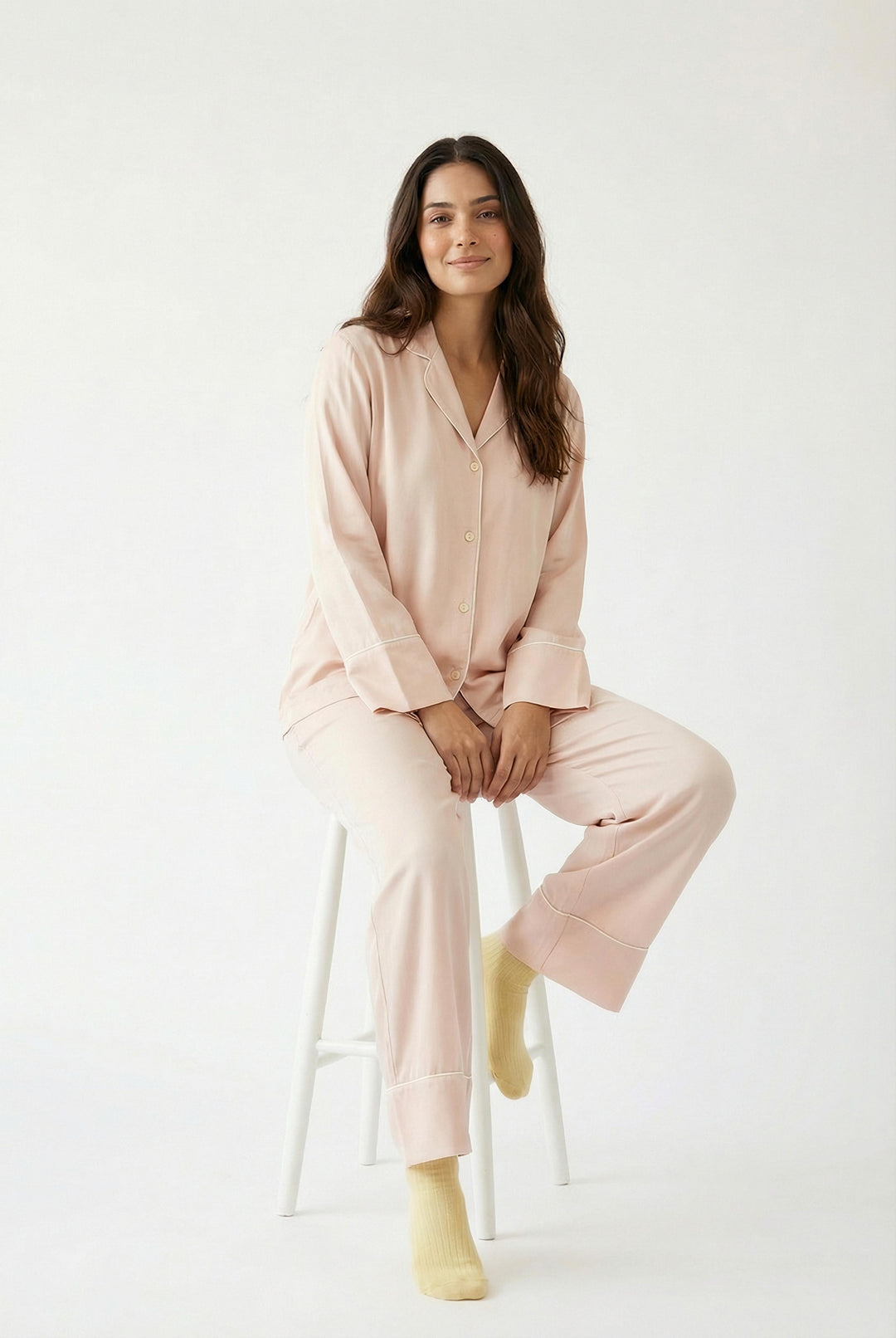 Blush Pink Solid Pajama Set