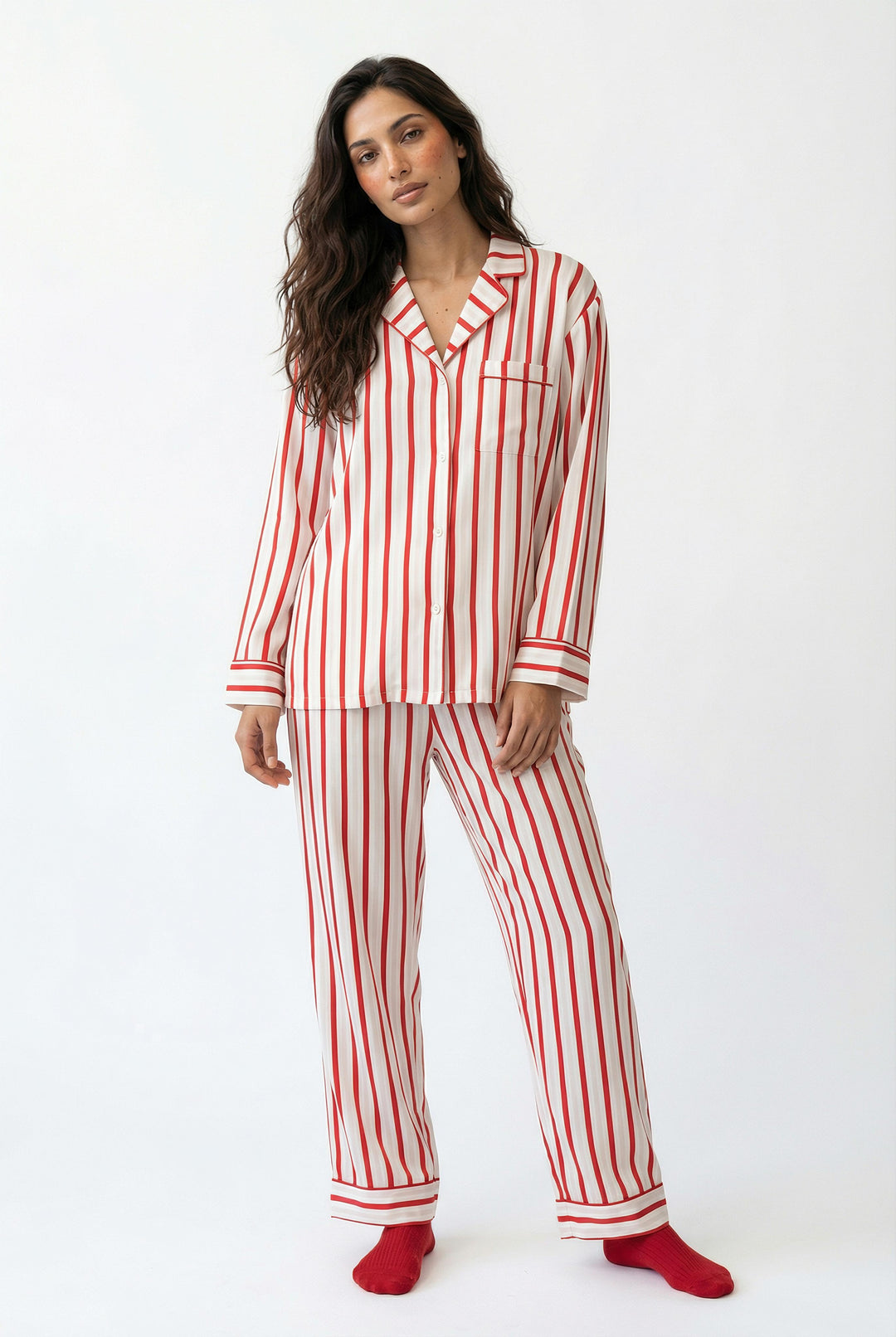 Classic Red Stripes PJ Set