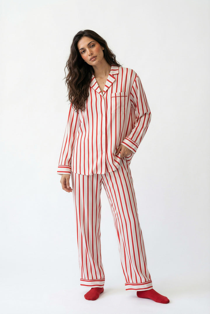 Classic Red Stripes PJ Set