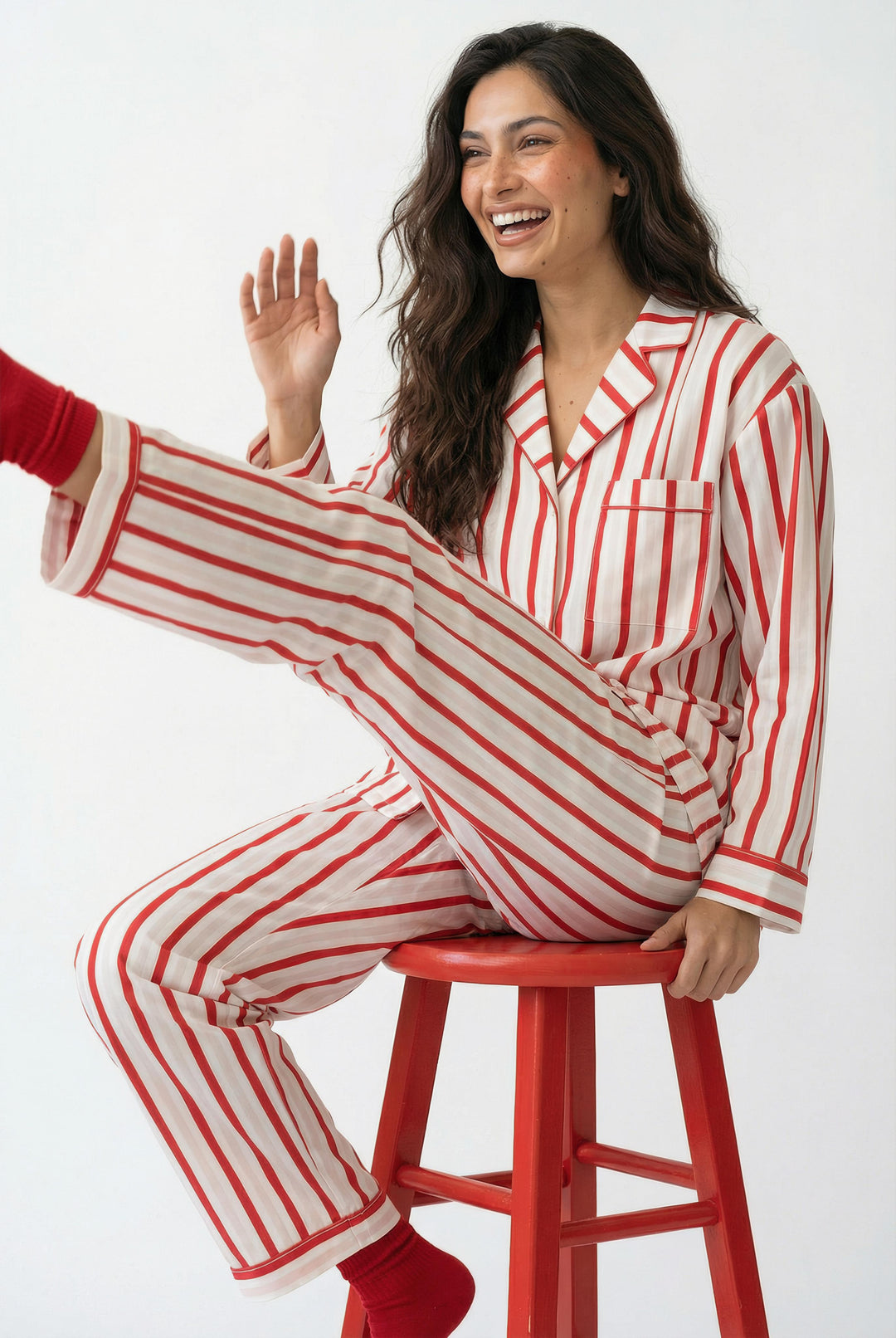 Classic Red Stripes PJ Set