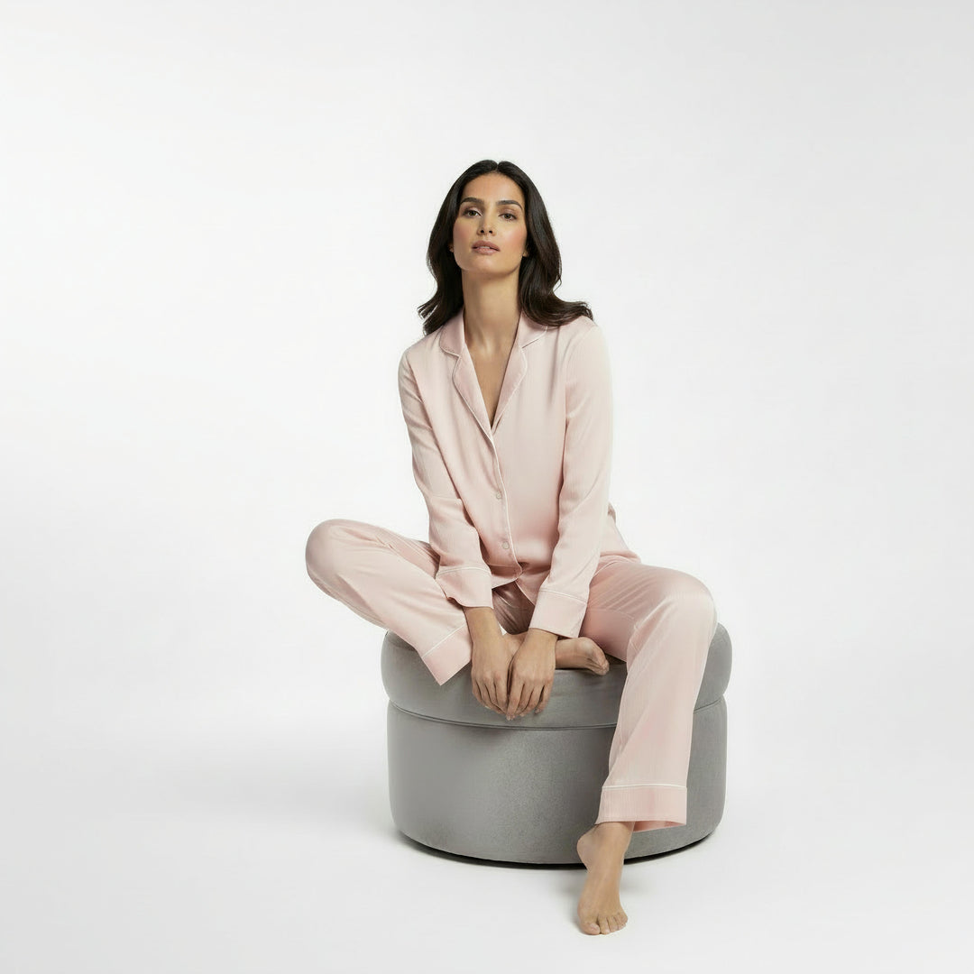 Blush Pink Solid Pajama Set