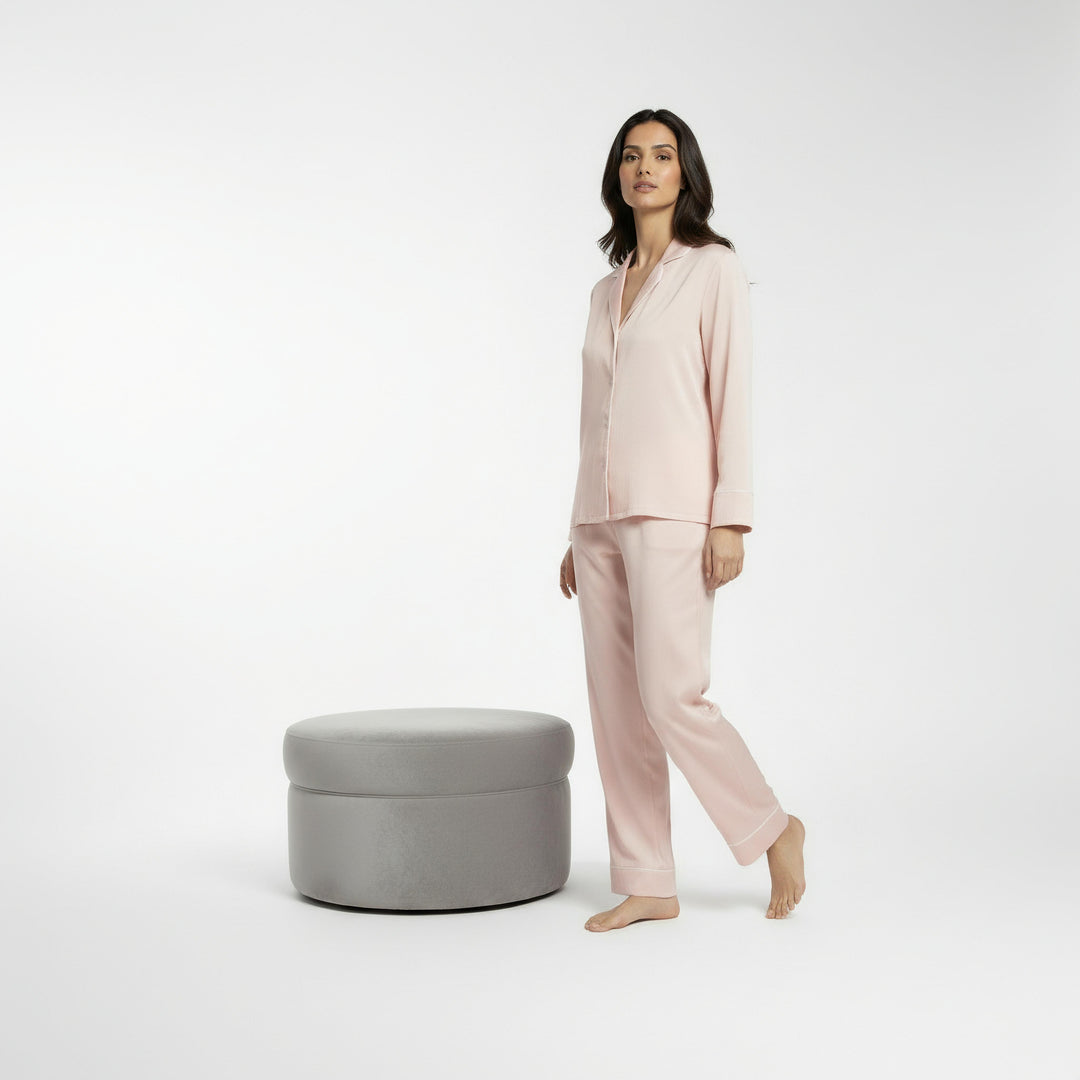 Blush Pink Solid Pajama Set