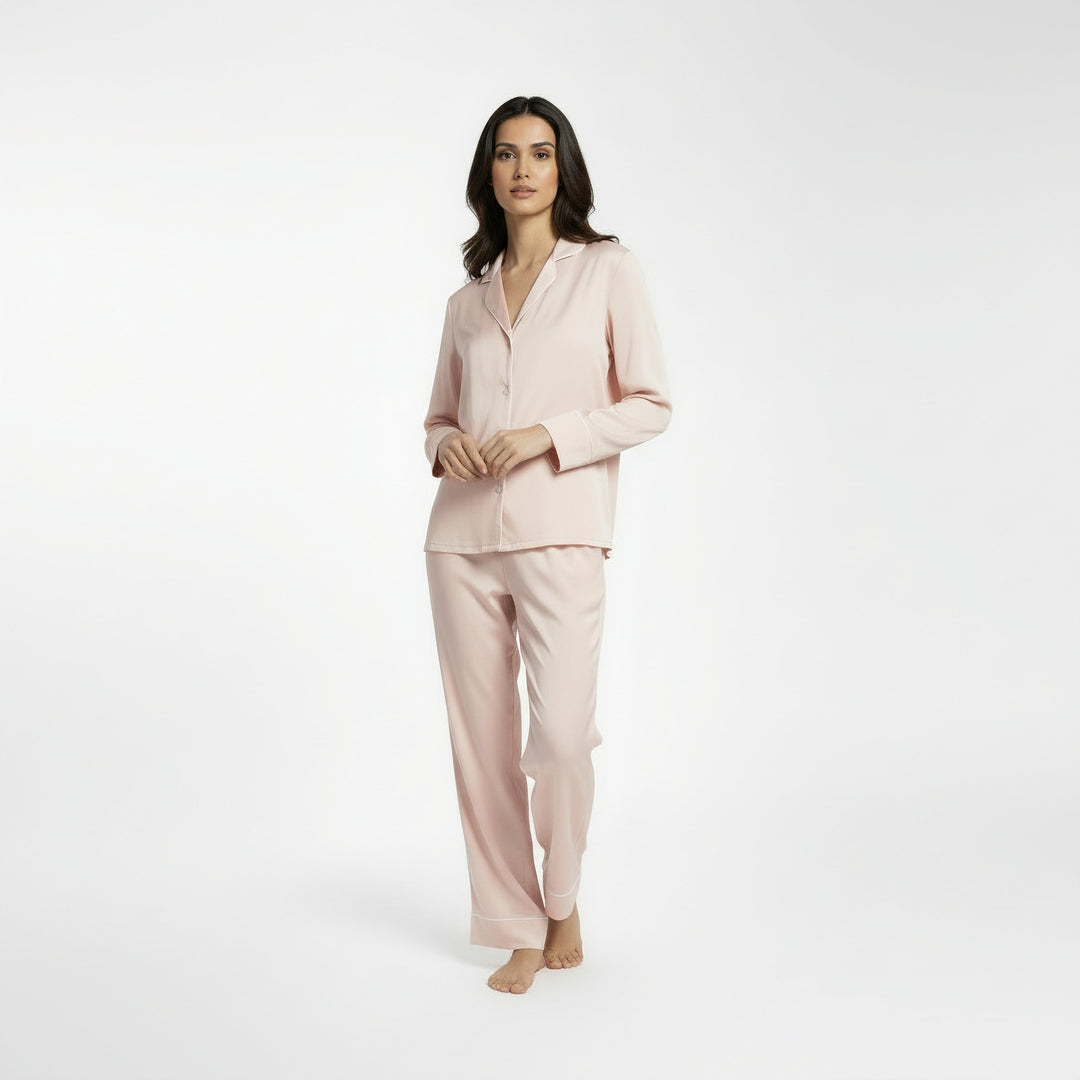 Blush Pink Solid Pajama Set