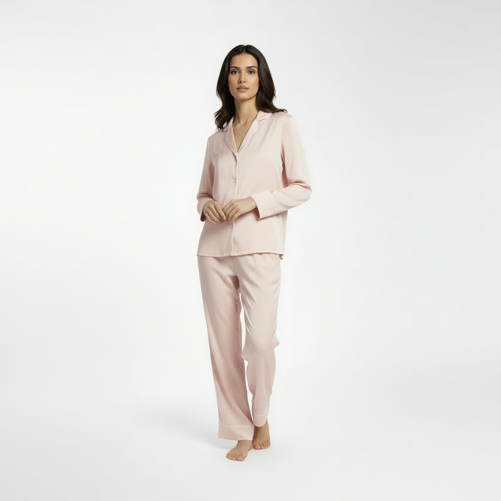 Blush Pink Solid Pajama Set