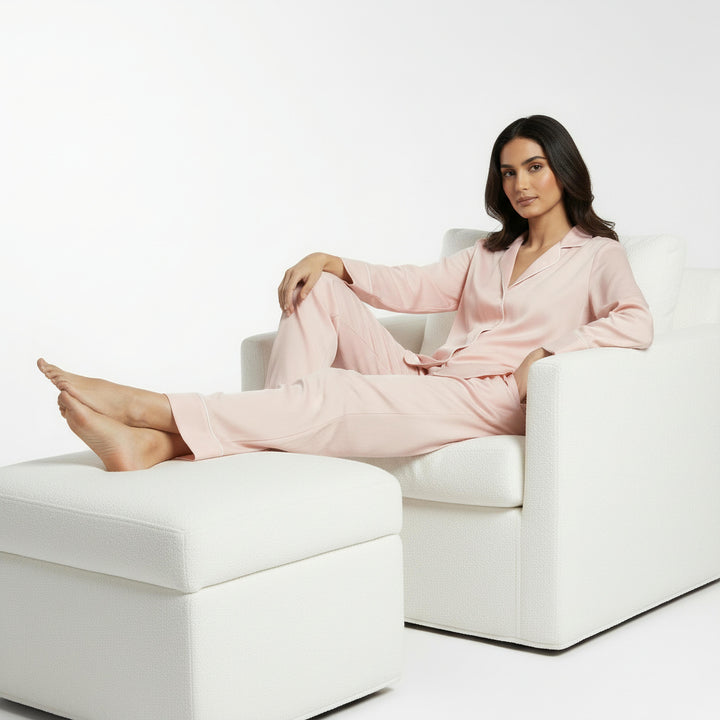 Blush Pink Solid Pajama Set