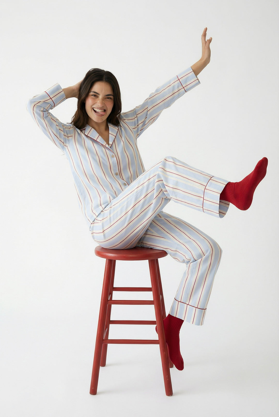 Holiday Stripes Pajama Set