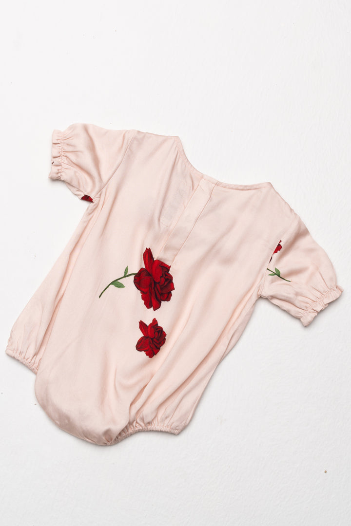 Rose Sorbet Baby Onesie for Girls