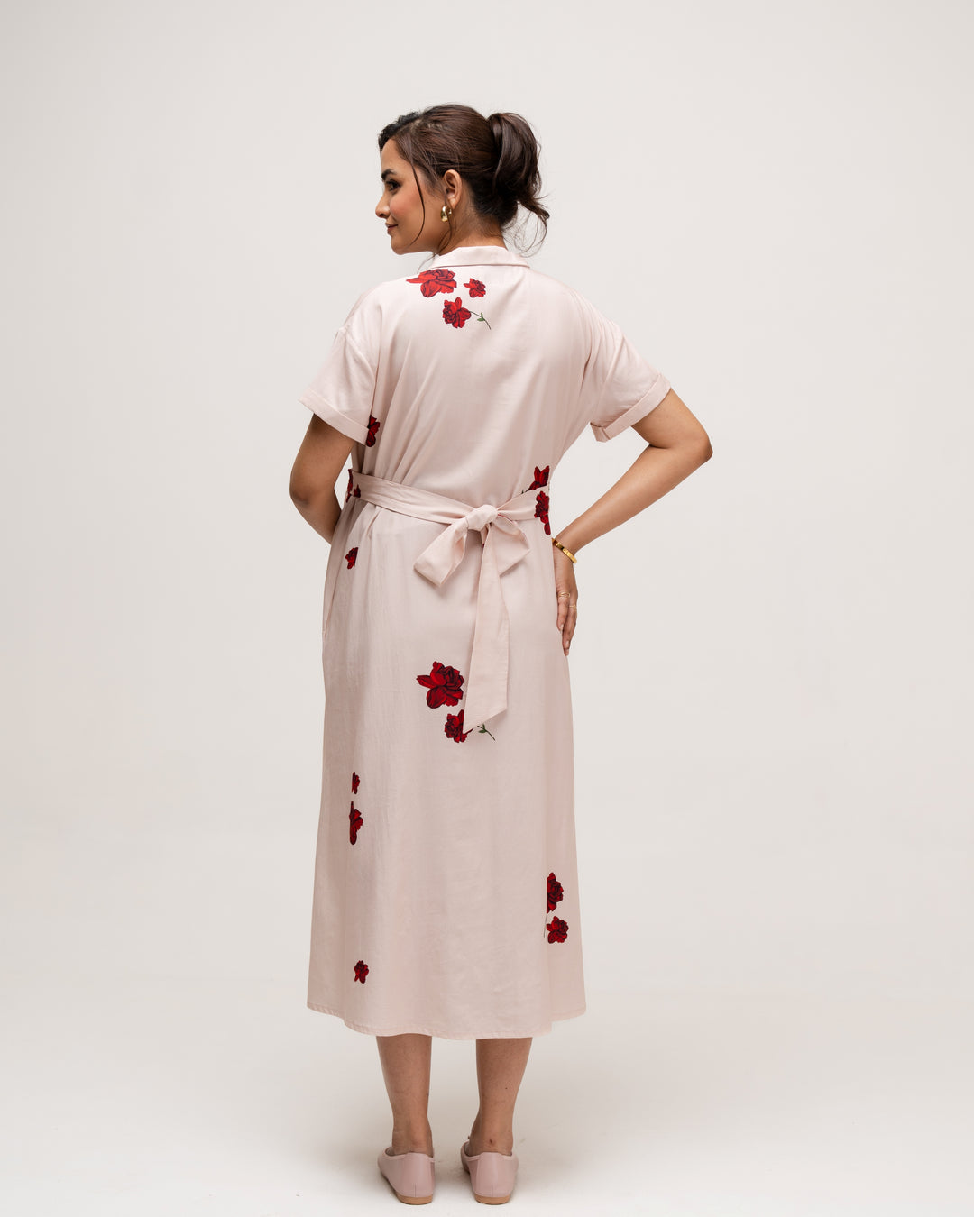 Rose Sorbet Maternity Shirt Dress
