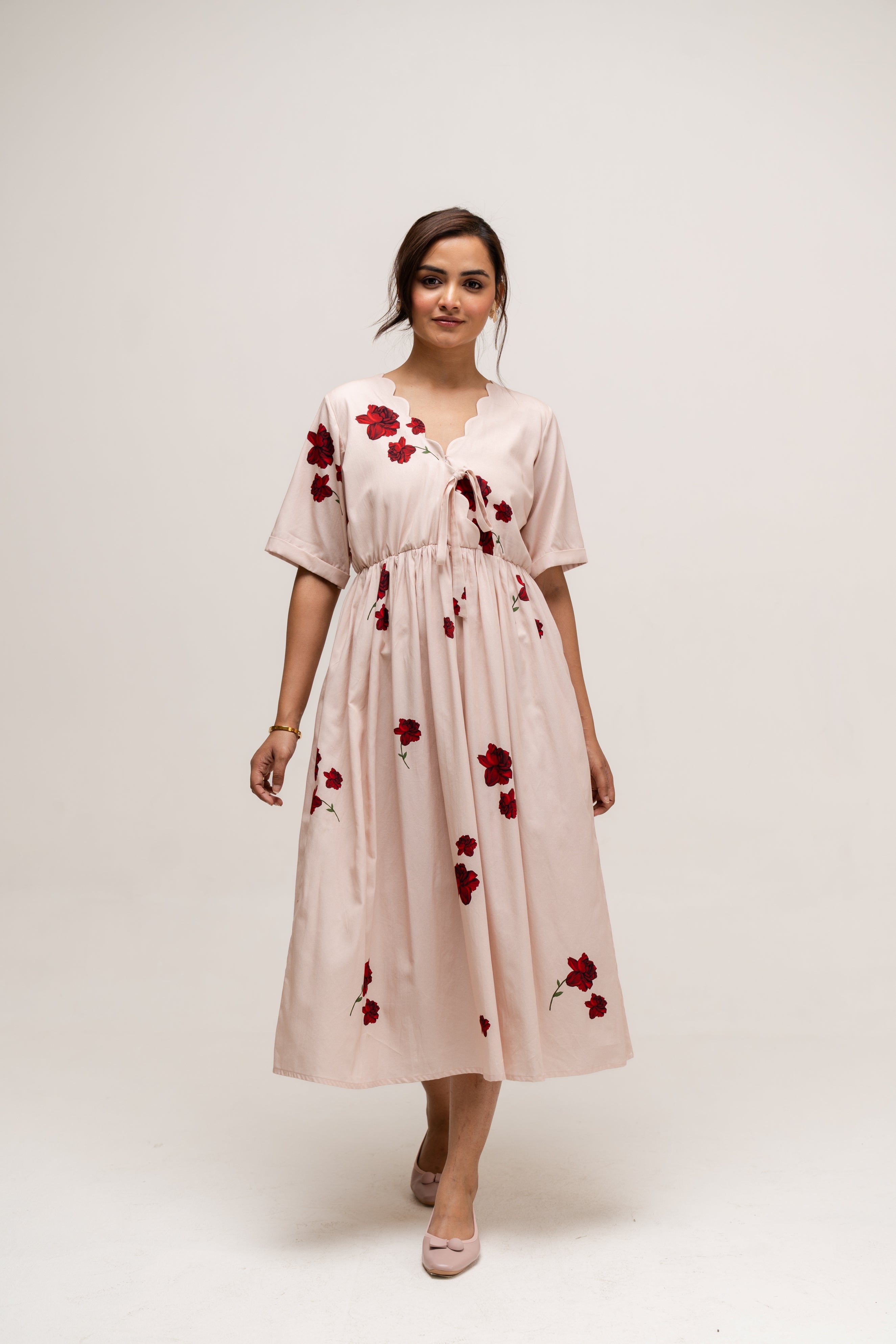 Rose Sorbet Short-Sleeved Nursing Dress