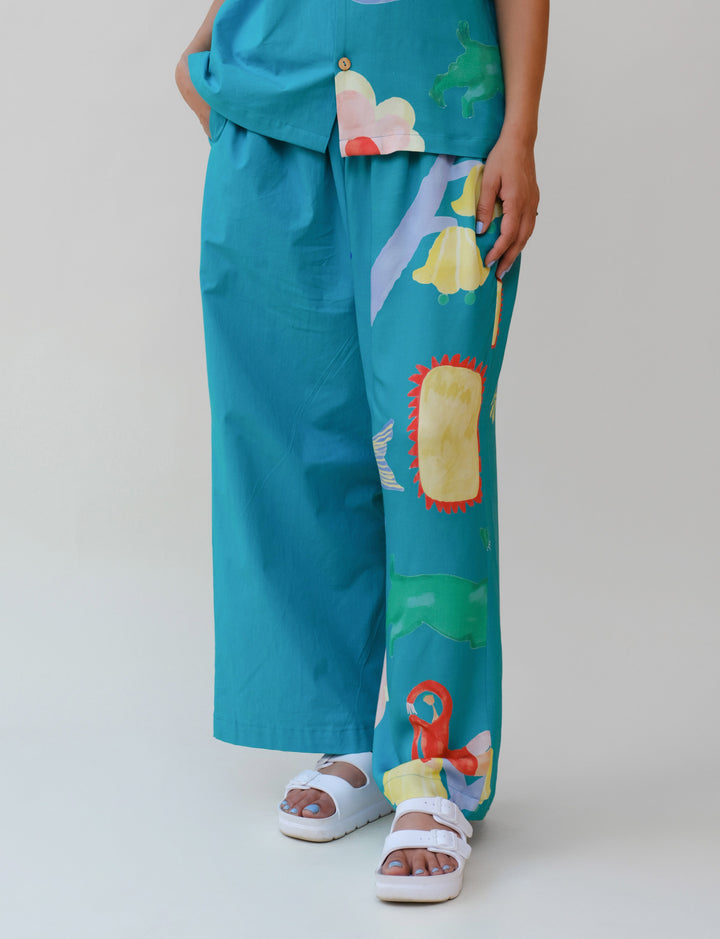 Summer Nights PJ Pants in Teal