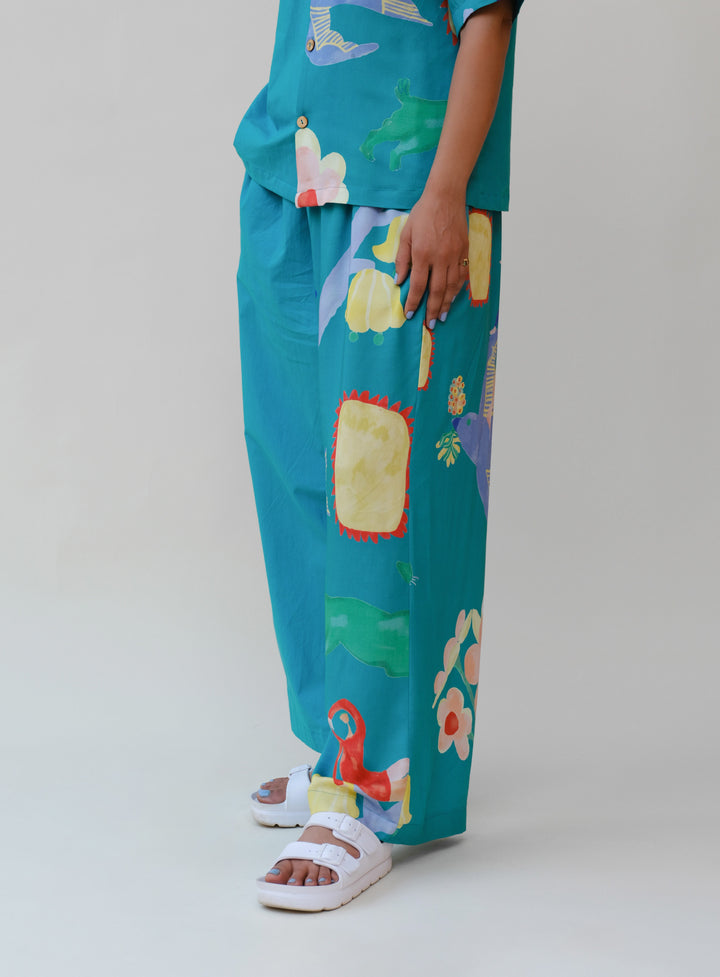 Summer Nights PJ Pants in Teal