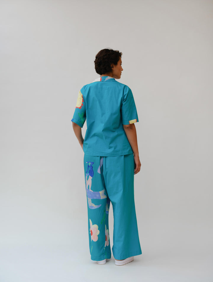 Summer Nights PJ Set in Teal