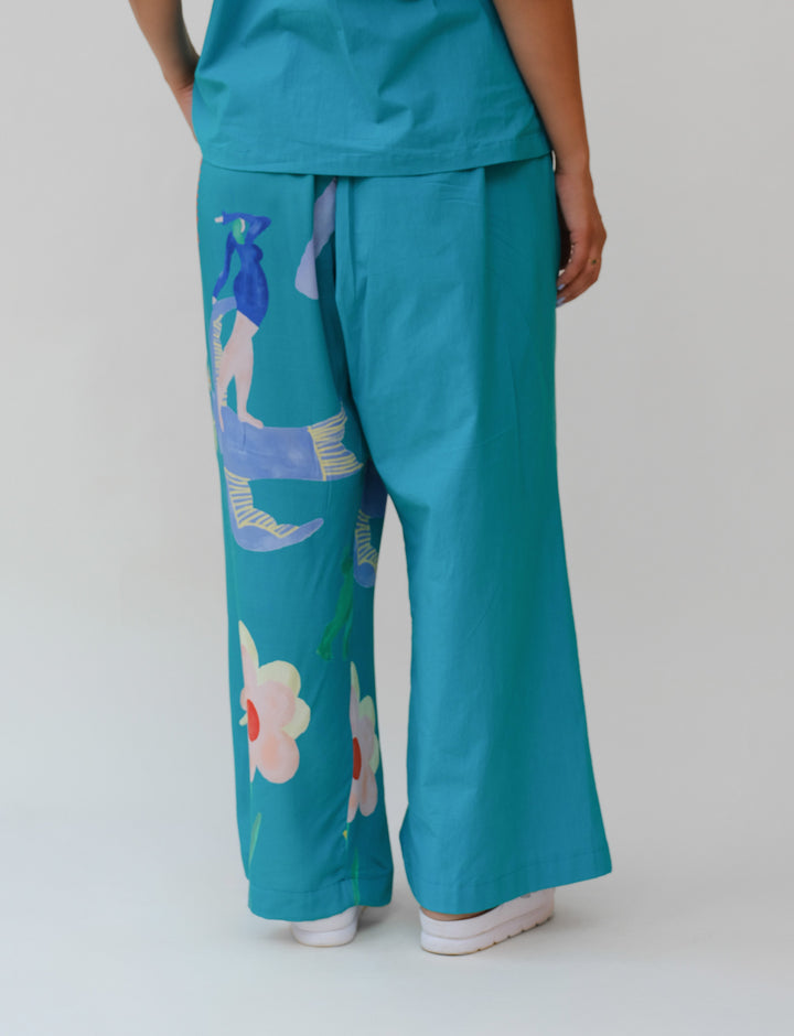 Summer Nights PJ Pants in Teal