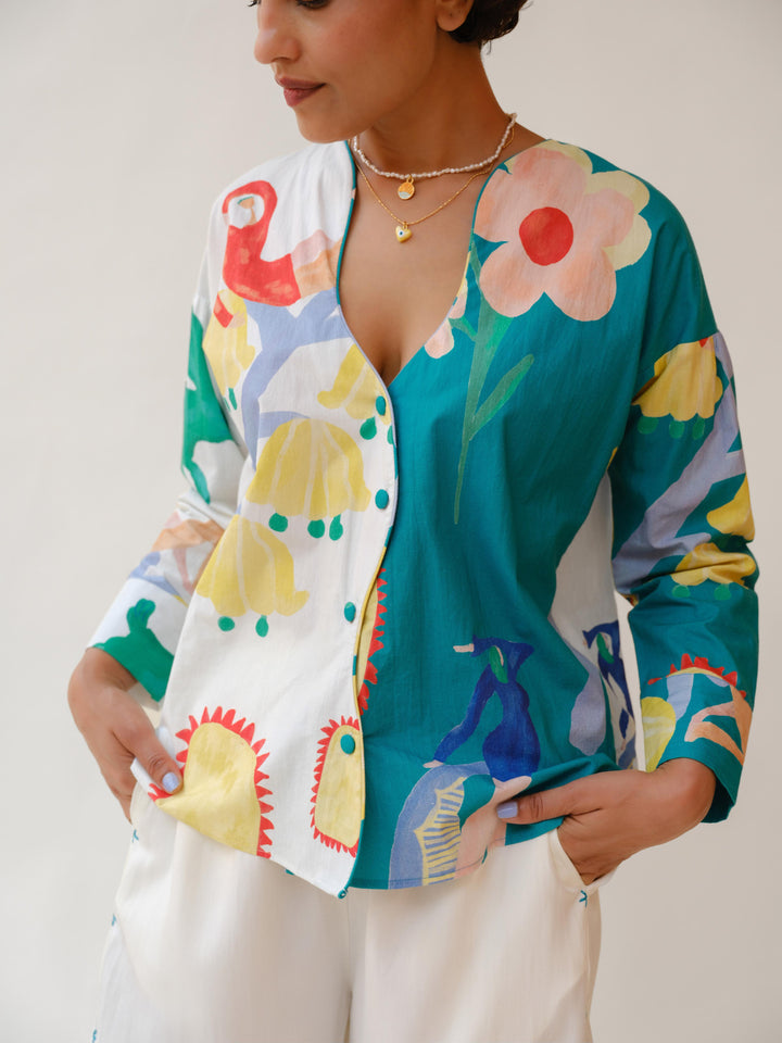 Summer Wave printed shirt