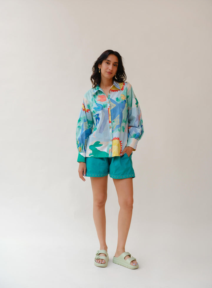 Blue Skies Shorts Set