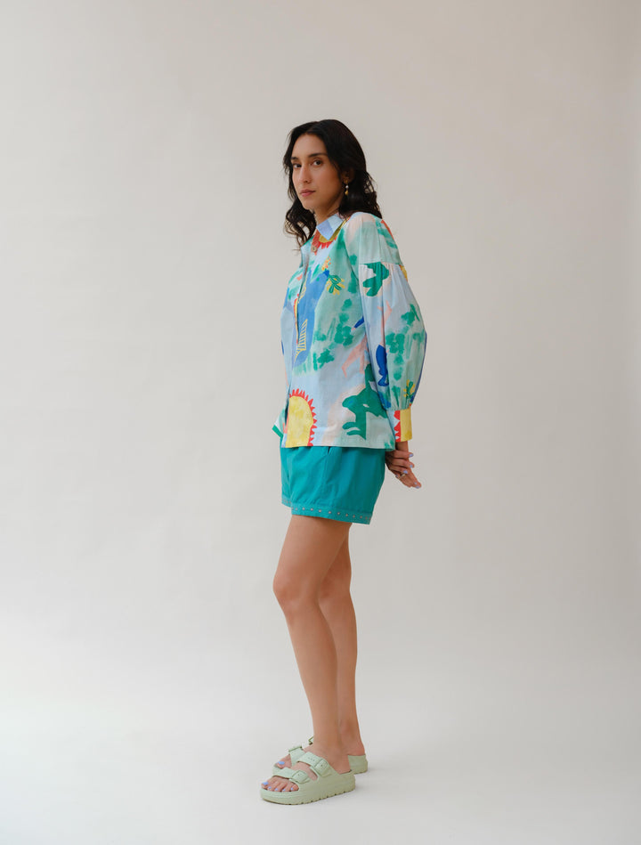 Blue Skies Shorts Set