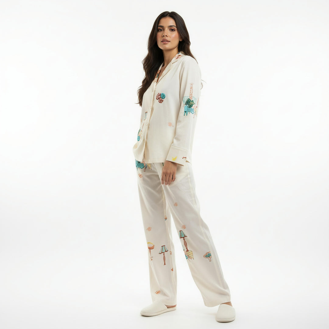 Holiday Pajama Set - Ivory