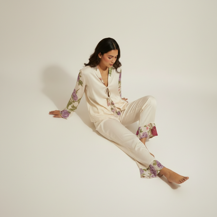 Ivory Paradise Ruffle  PJ set