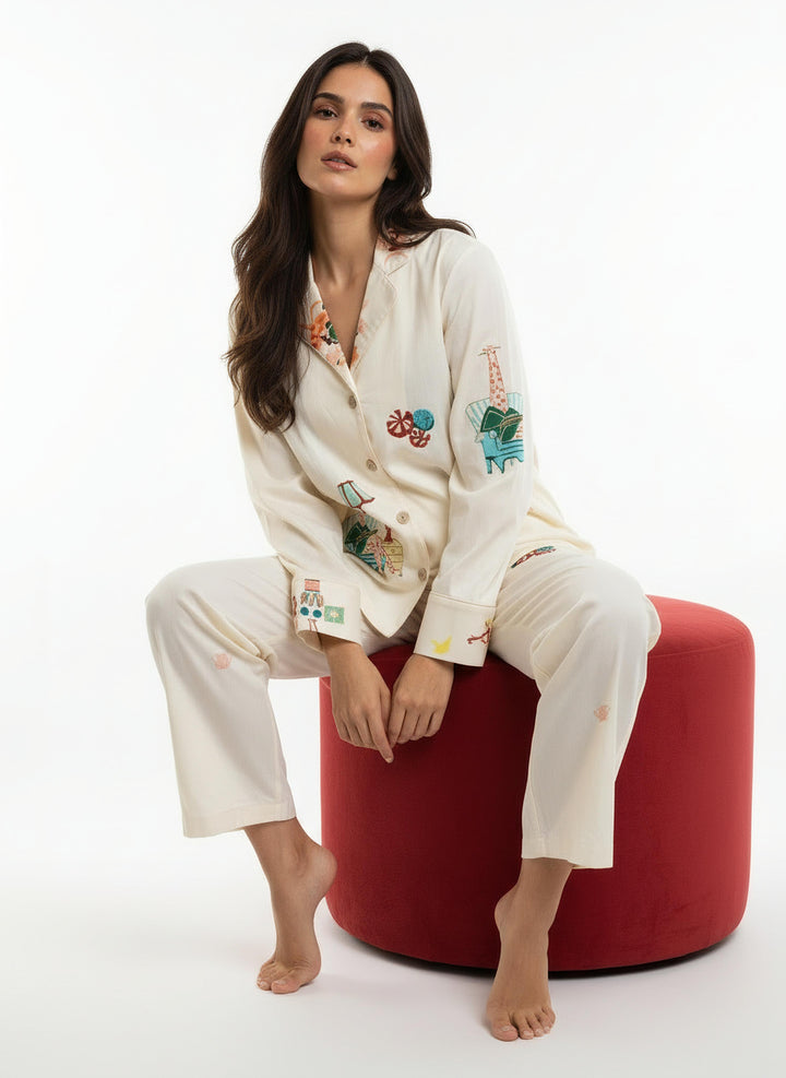 Holiday Pajama Set - Ivory