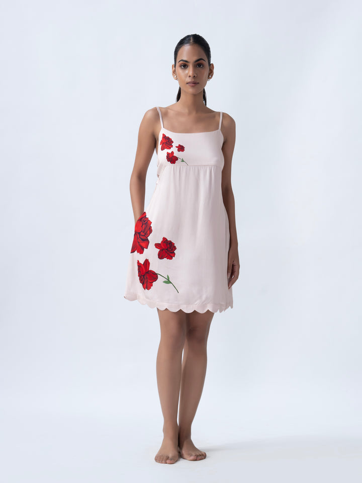 Rose Sorbet Short Slip & Robe Set